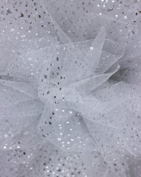 Tulle à paillettes Argent - Tissushop