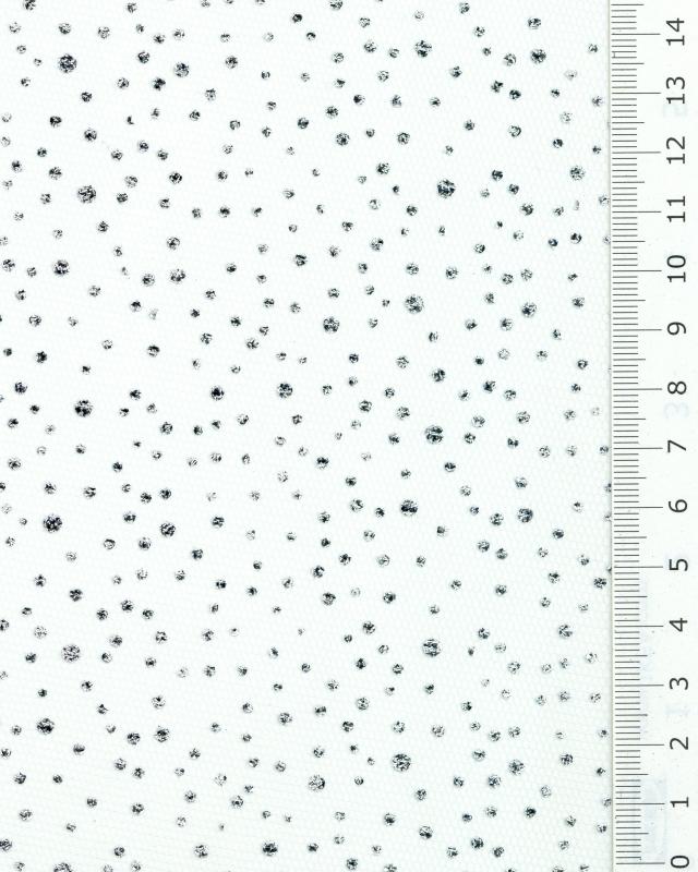 Tulle à paillettes Argent - Tissushop
