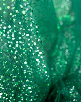 Tulle à paillettes Vert Sapin - Tissushop