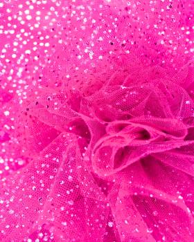 Tulle à paillettes Fuchsia - Tissushop