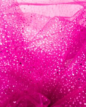 Tulle à paillettes Fuchsia - Tissushop