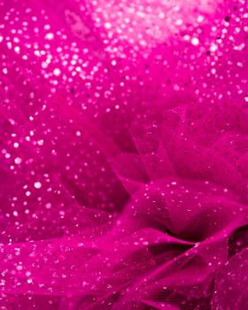 Tulle à paillettes Fuchsia - Tissushop