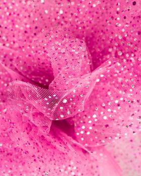 Tulle à paillettes Rose Bonbon - Tissushop