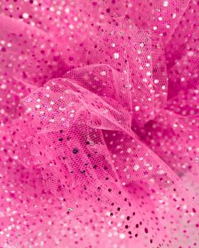 Tulle à paillettes Rose Bonbon - Tissushop