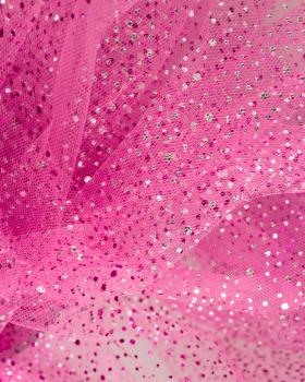 Tulle à paillettes Rose Bonbon - Tissushop