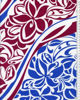 Polynesian Fabric KAIPO Bordeaux - Tissushop