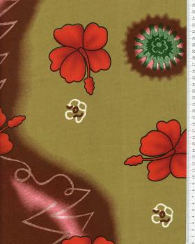 Polynesian Fabric KALANI Ochre - Tissushop