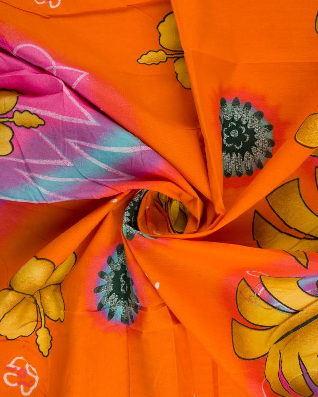 Polynesian Fabric KALANI Orange - Tissushop