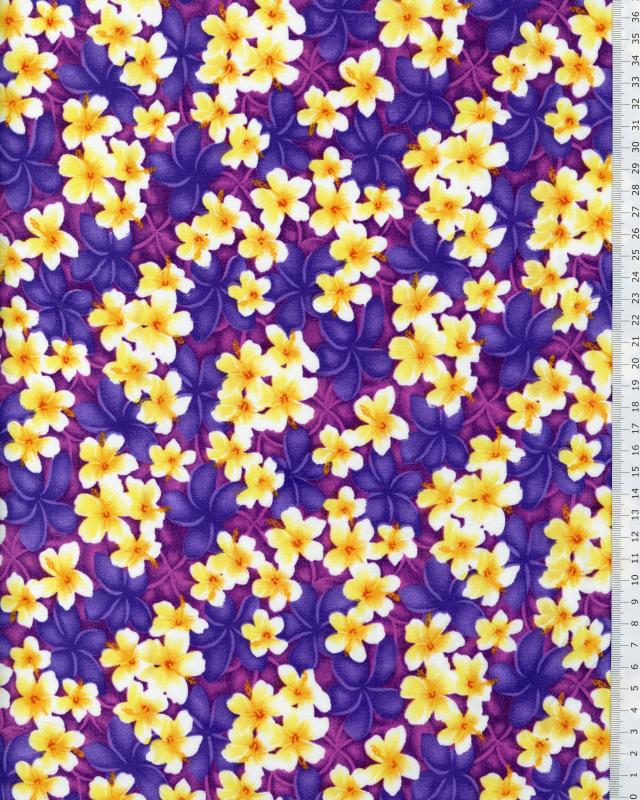 Tissu Polynésien KAEO Violet - Tissushop