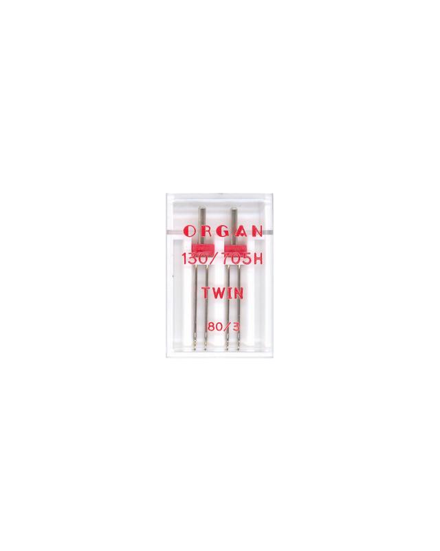 ORGAN Double Machine Needles N° 80 3 mm spacing (x2) - Tissushop