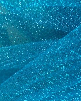 Tulle scintillant Bleu Lagon - Tissushop