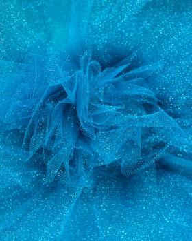 Tulle scintillant Bleu Lagon - Tissushop