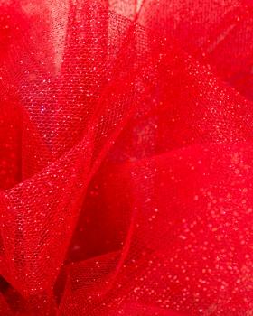 Tulle scintillant Rouge - Tissushop