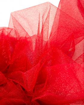 Tulle scintillant Rouge - Tissushop