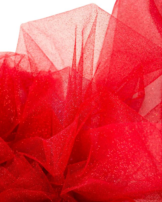 Tulle scintillant Rouge - Tissushop