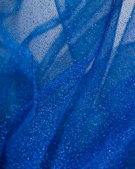 Tulle scintillant Bleu Roi - Tissushop