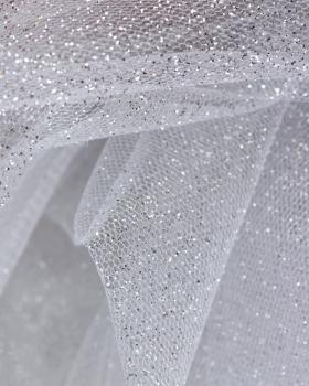 Tulle scintillant Argent - Tissushop