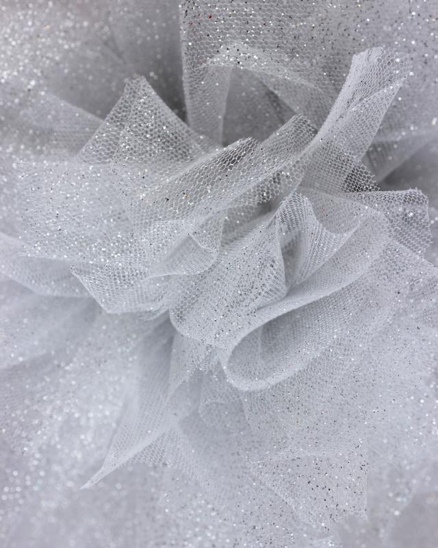 Tulle scintillant Argent - Tissushop