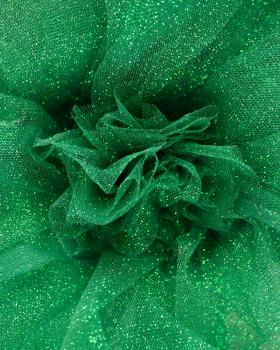 Tulle scintillant Vert Sapin - Tissushop