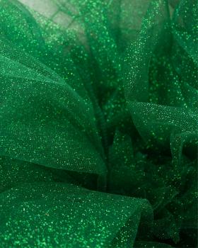 Tulle scintillant Vert Sapin - Tissushop