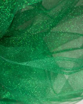 Tulle scintillant Vert Sapin - Tissushop
