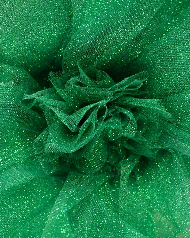 Tulle scintillant Vert Sapin - Tissushop