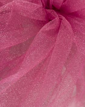 Tulle scintillant Rose Bonbon - Tissushop