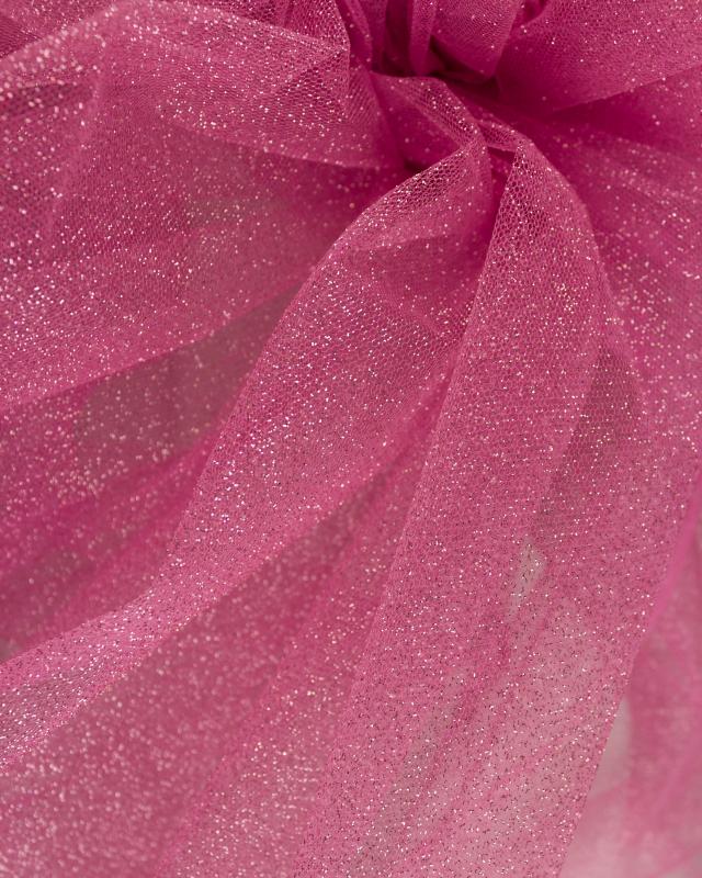 Tulle scintillant Rose Bonbon - Tissushop