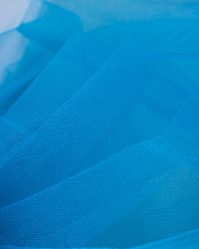 Tulle semi rigide uni Bleu Lagon - Tissushop