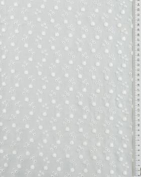 Broderie Anglaise fleurs Ivoire - Tissushop