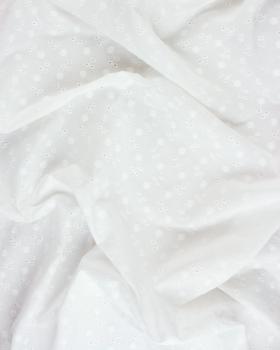 Broderie Anglaise fleurs Ivoire - Tissushop