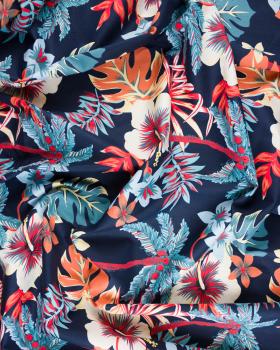 Popeline de coton alizee Bleu Marine - Tissushop