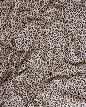  Leopard cotton poplin Beige - Tissushop