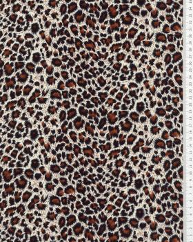 Leopard print cotton poplin Brown - Tissushop