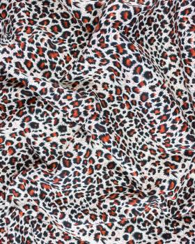 Leopard print cotton poplin Brown - Tissushop