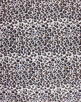 Popeline de coton pelage léopard Marron Foncé - Tissushop