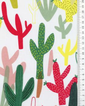 Cactus cotton poplin White - Tissushop