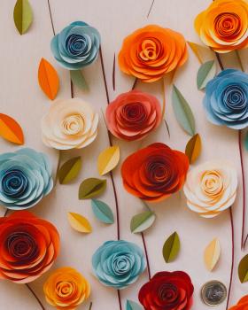 Popeline de coton rose en papier - Tissushop