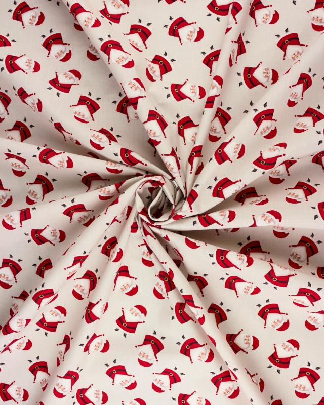Popeline de coton père noël - Tissushop