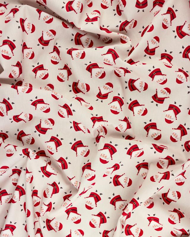 Popeline de coton père noël - Tissushop