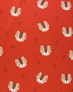 Jersey leopard Rust - Tissushop