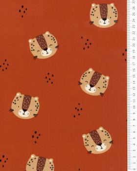 Jersey leopard Rouille - Tissushop
