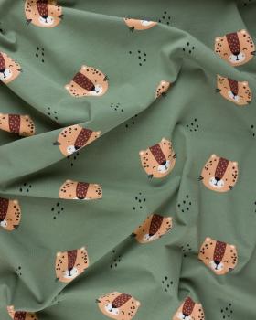 Jersey leopard Green - Tissushop