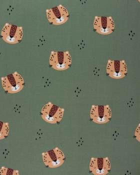 Jersey leopard Green - Tissushop