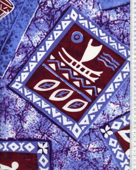 Polynesian Fabric KAMILO Blue - Tissushop