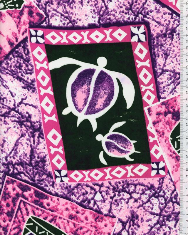 Polynesian Fabric KAMILO Pink - Tissushop