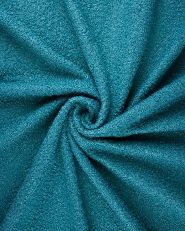 Boucle Swirl Fabric Wool Effect Dark Cyan - Tissushop