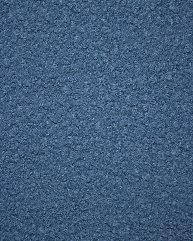 Boucle Swirl Fabric Wool Effect Blue Jeans - Tissushop