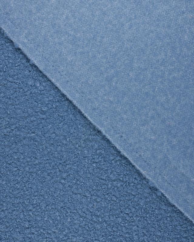 Boucle Swirl Fabric Wool Effect Blue Jeans - Tissushop