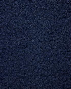 Boucle Swirl Fabric Wool Effect Navy Blue - Tissushop